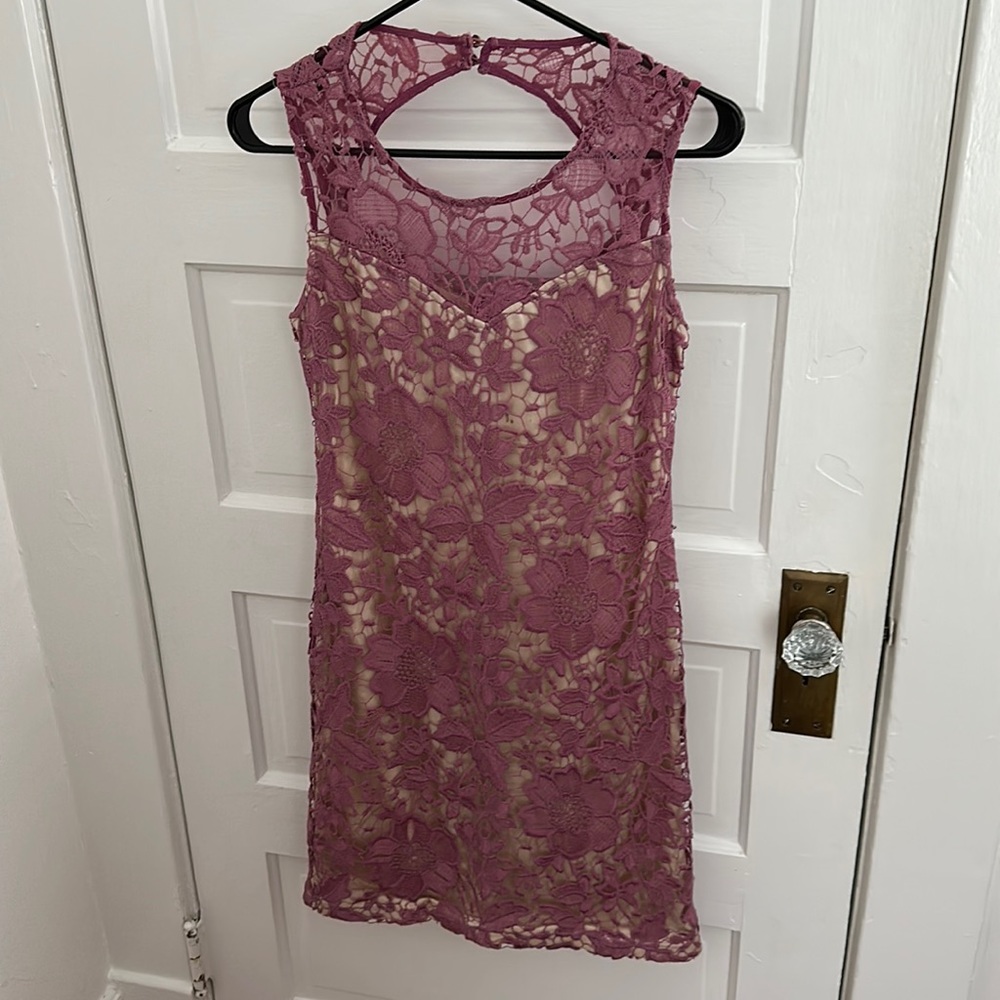 Purple lace dress
